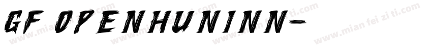 gf openhuninn字体转换